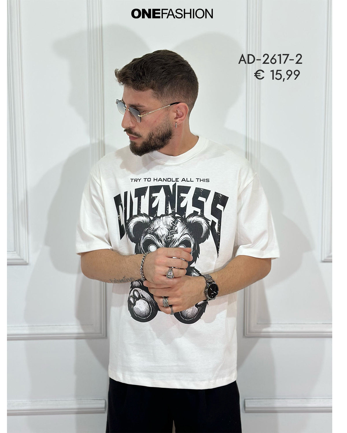 T-SHIRT UOMO CLEAN LOOK CON DETTAGLIO TONO SU TONO