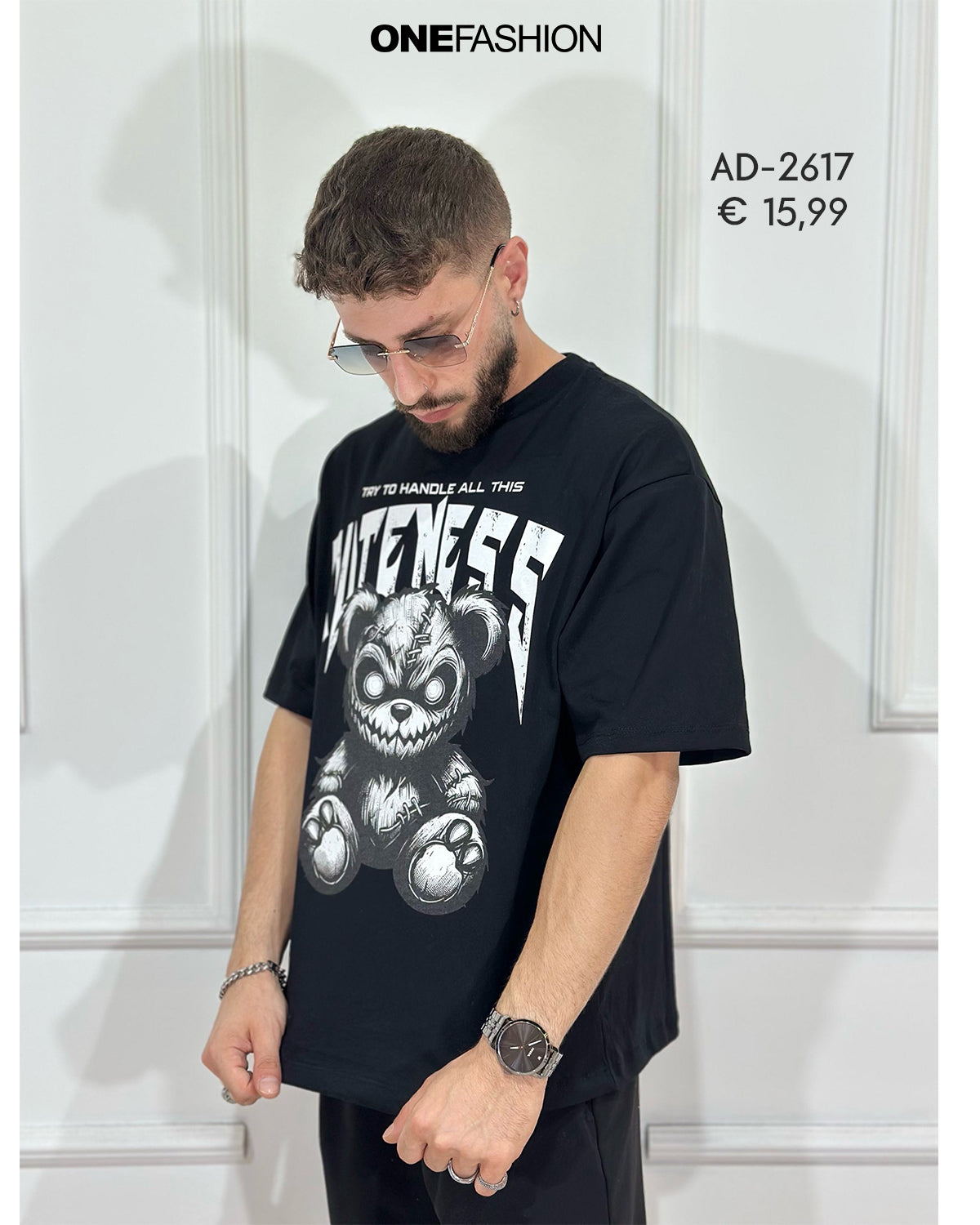 T-SHIRT UOMO CLEAN LOOK CON DETTAGLIO TONO SU TONO