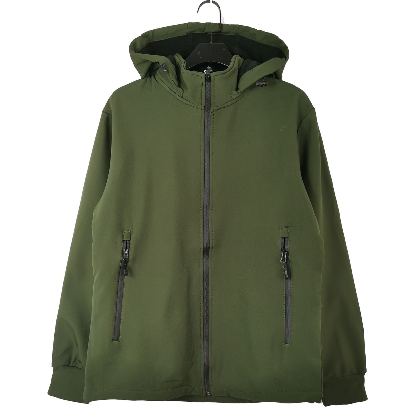 GIACCA UOMO CON CAPPUCCIO E ZIP TECNICHE