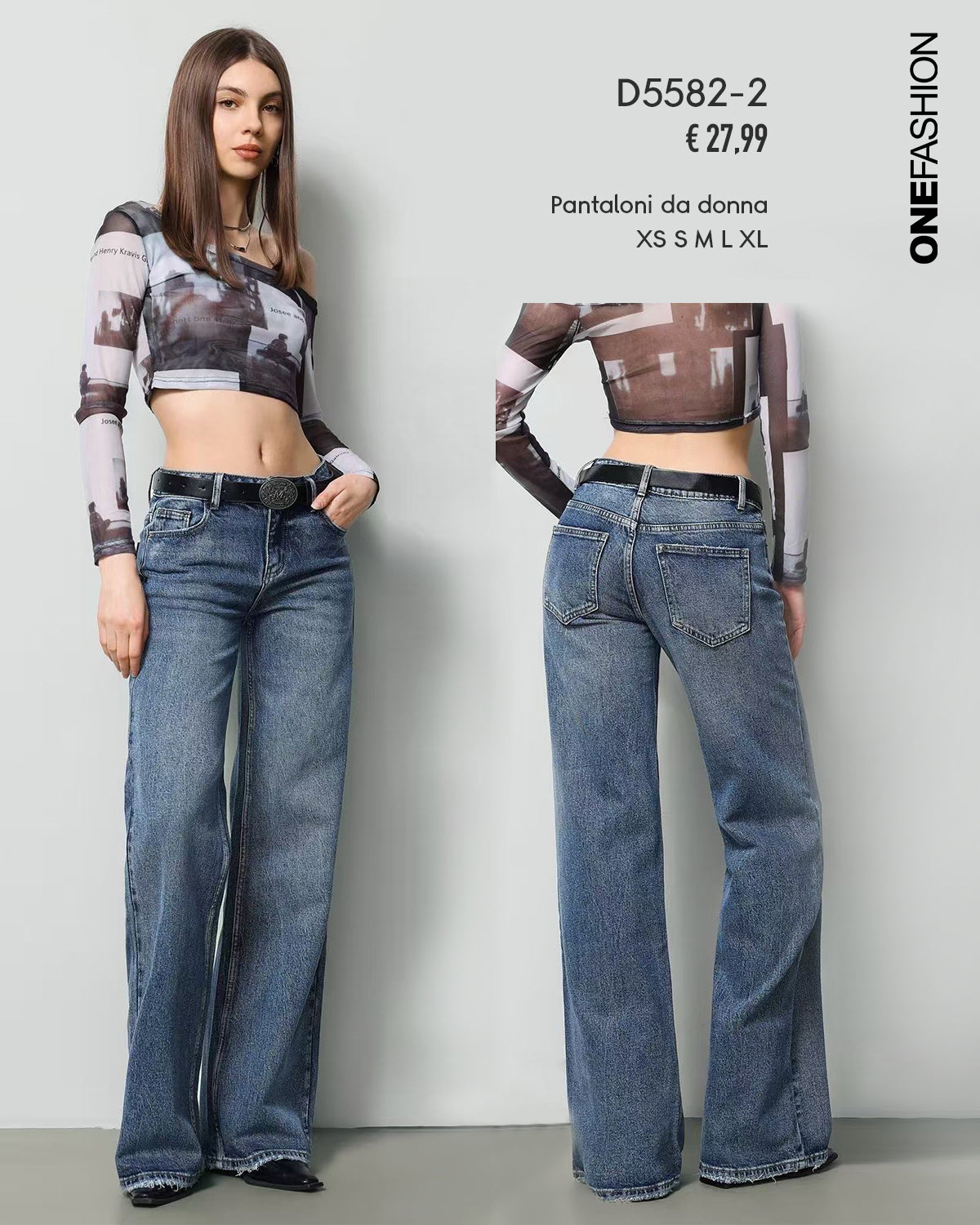 JEANS WIDE LEG MINIMAL