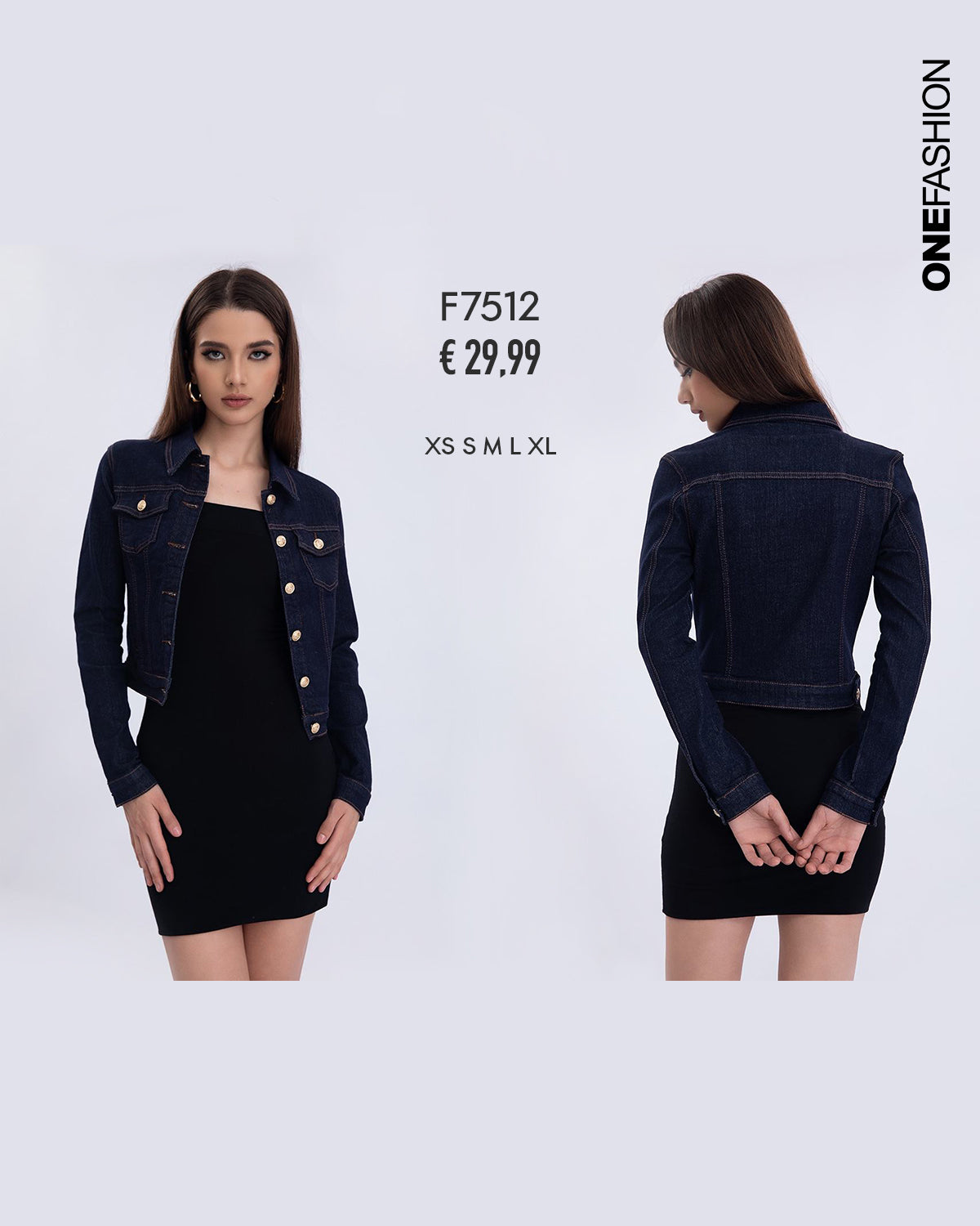 GIACCA DI JEANS CORTA IN DENIM SCURO