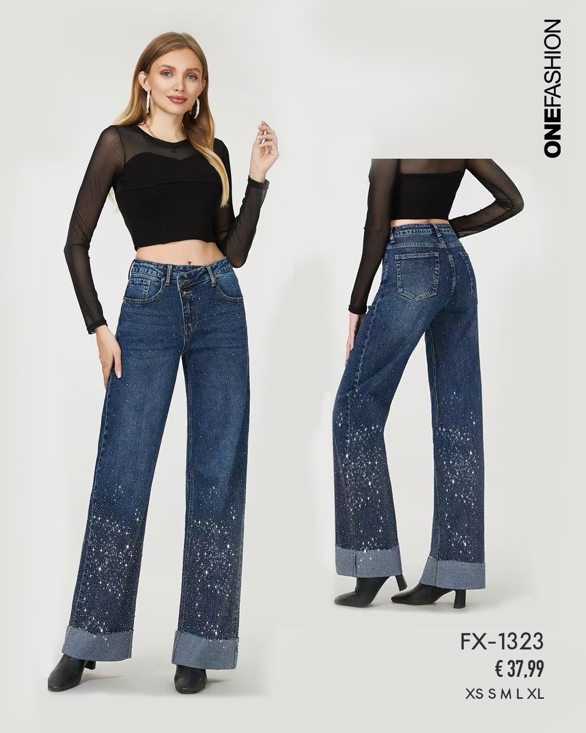 JEANS CON STRASS