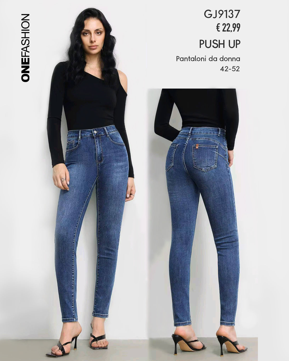 JEANS PUSH-UP MICRO STRASS