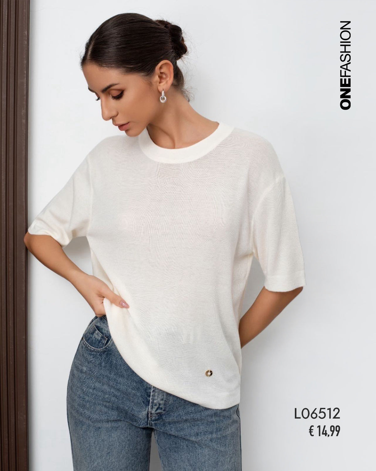 T-SHIRT BIANCA FLUIDA