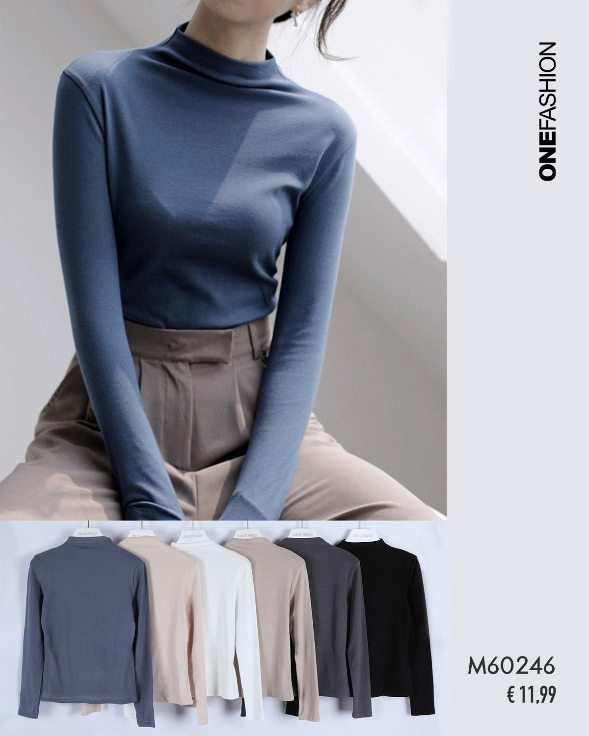 MAGLIA COLLO ALTO MINIMAL