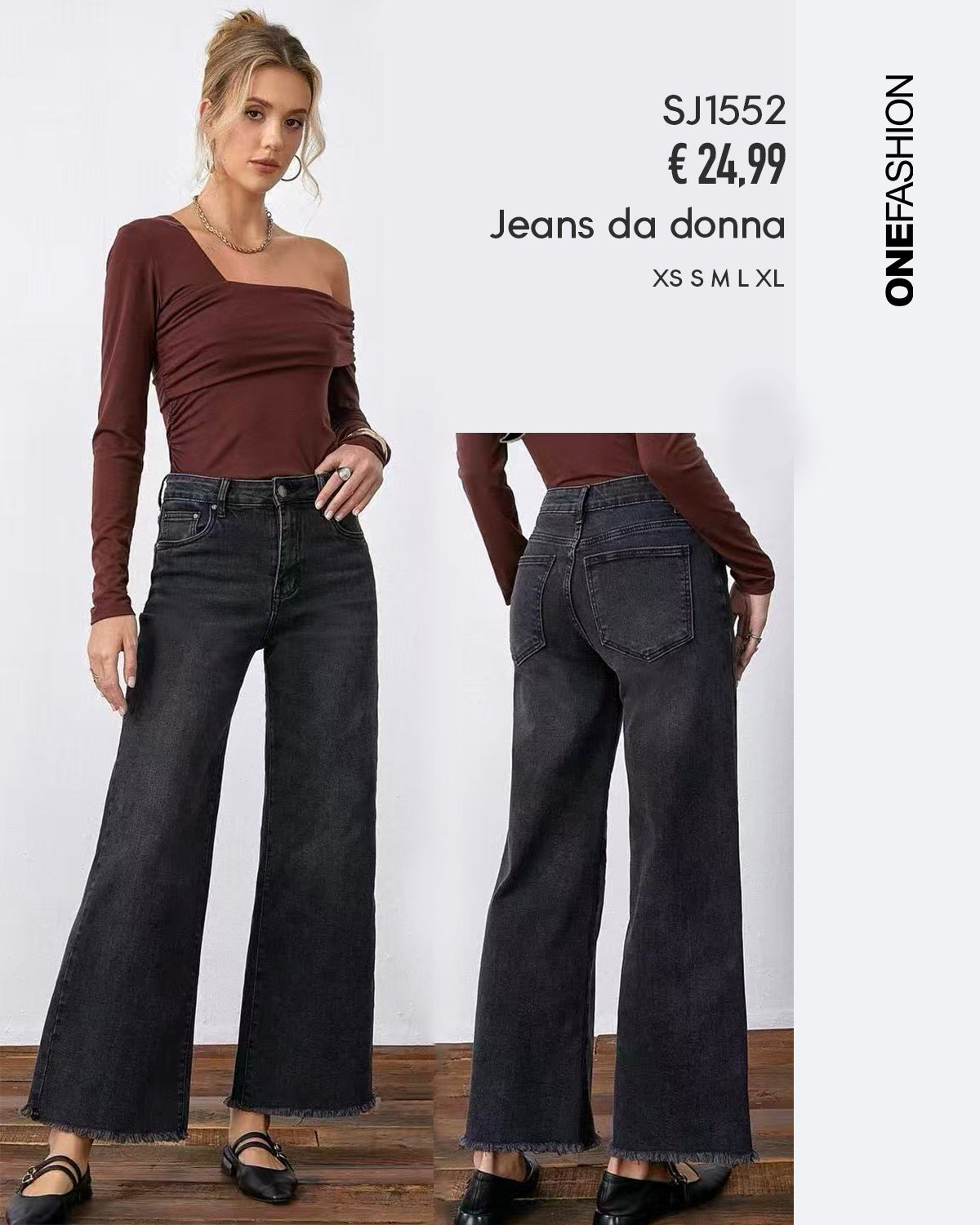 JEANS FLARE NERI