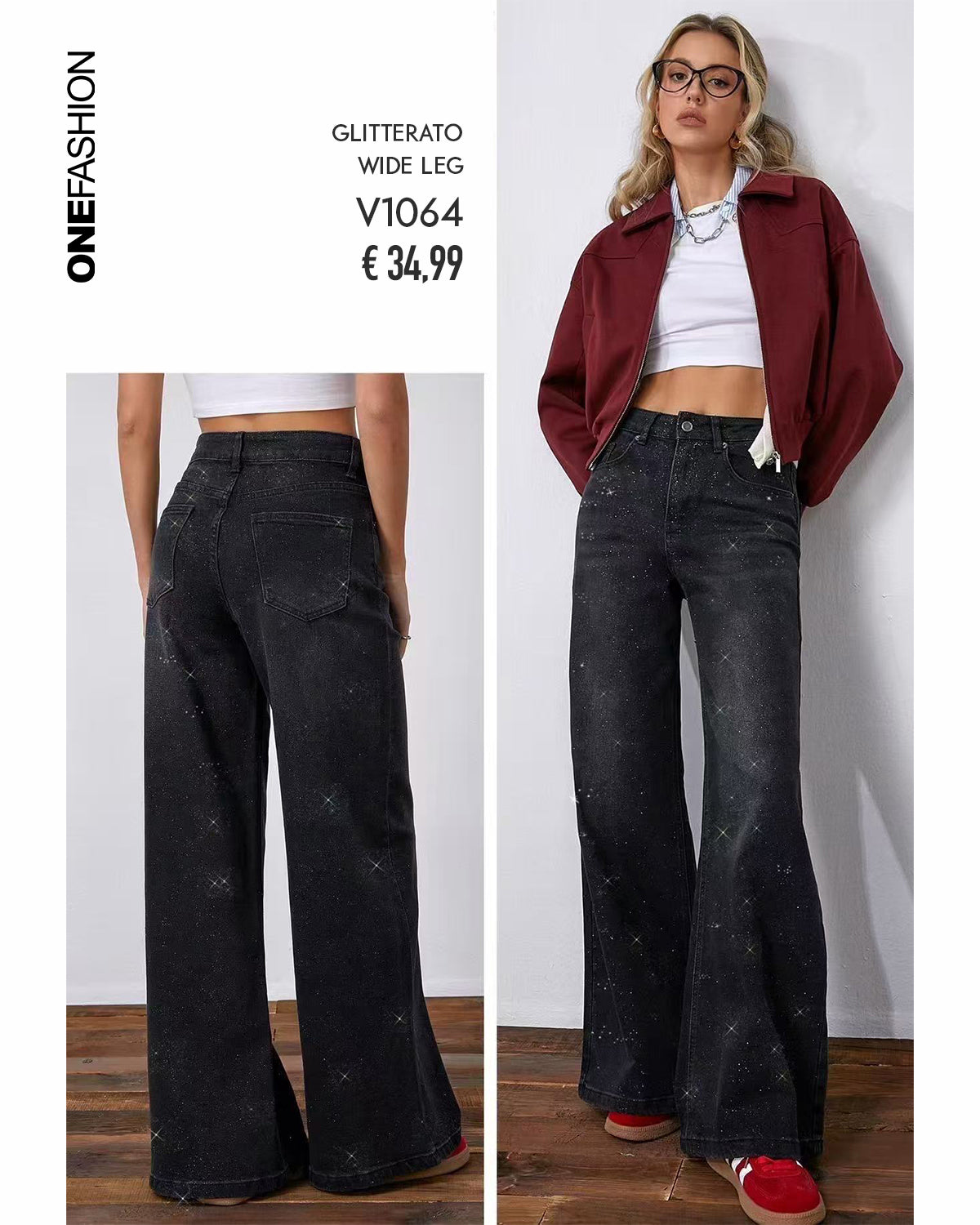 JEANS VITA ALTA GRAFFIATI