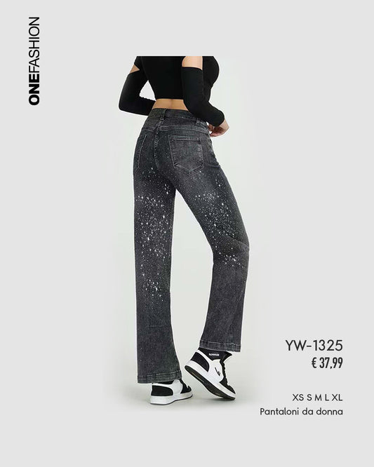 JEANS STRAIGHT CON STRASS