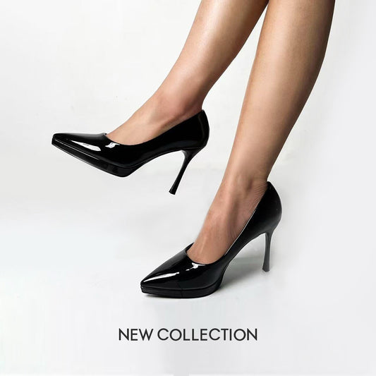 DÉCOLLETÉ CLASSICA A PUNTA CON FINITURA LUCIDA E OPACA