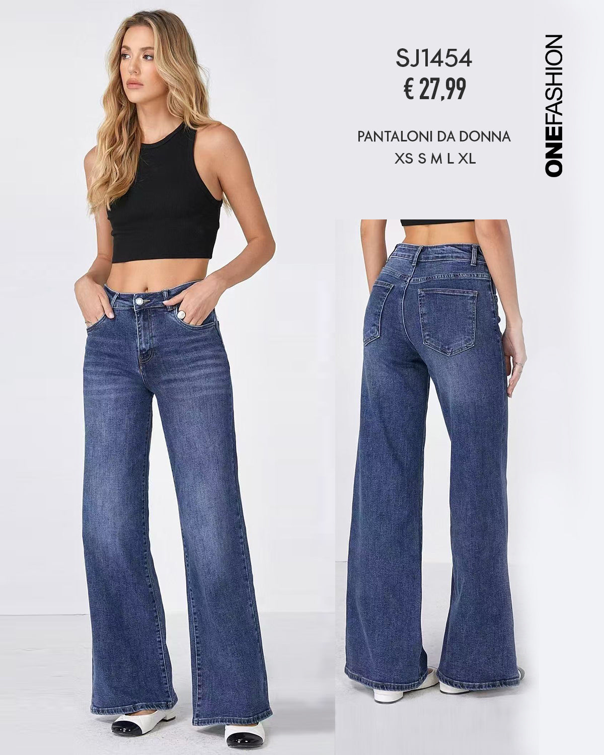 JEANS AMPI A VITA ALTA