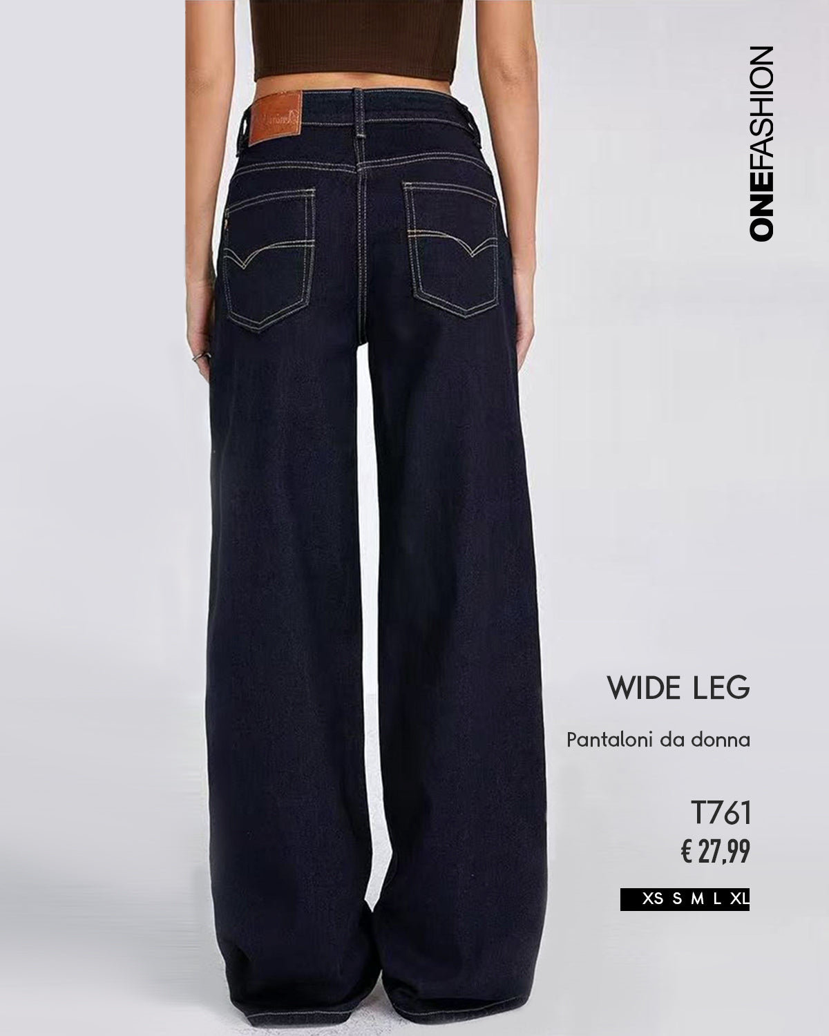 JEANS AD'ORO OVERSIZE SCURO