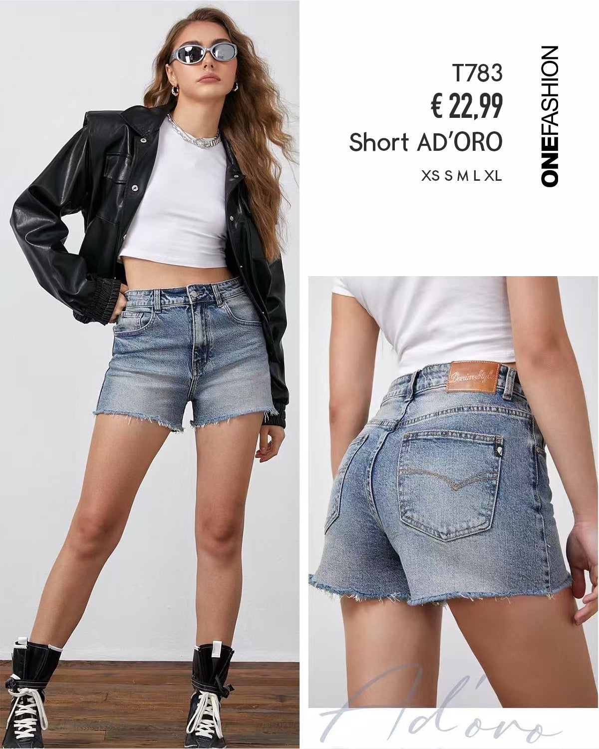 SHORTS IN DENIM VINTAGE