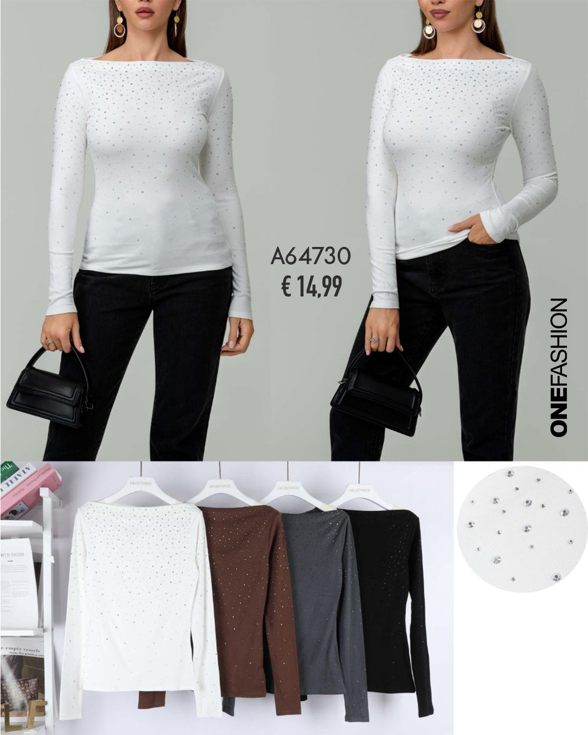 MAGLIA STRASS ELEGANTE