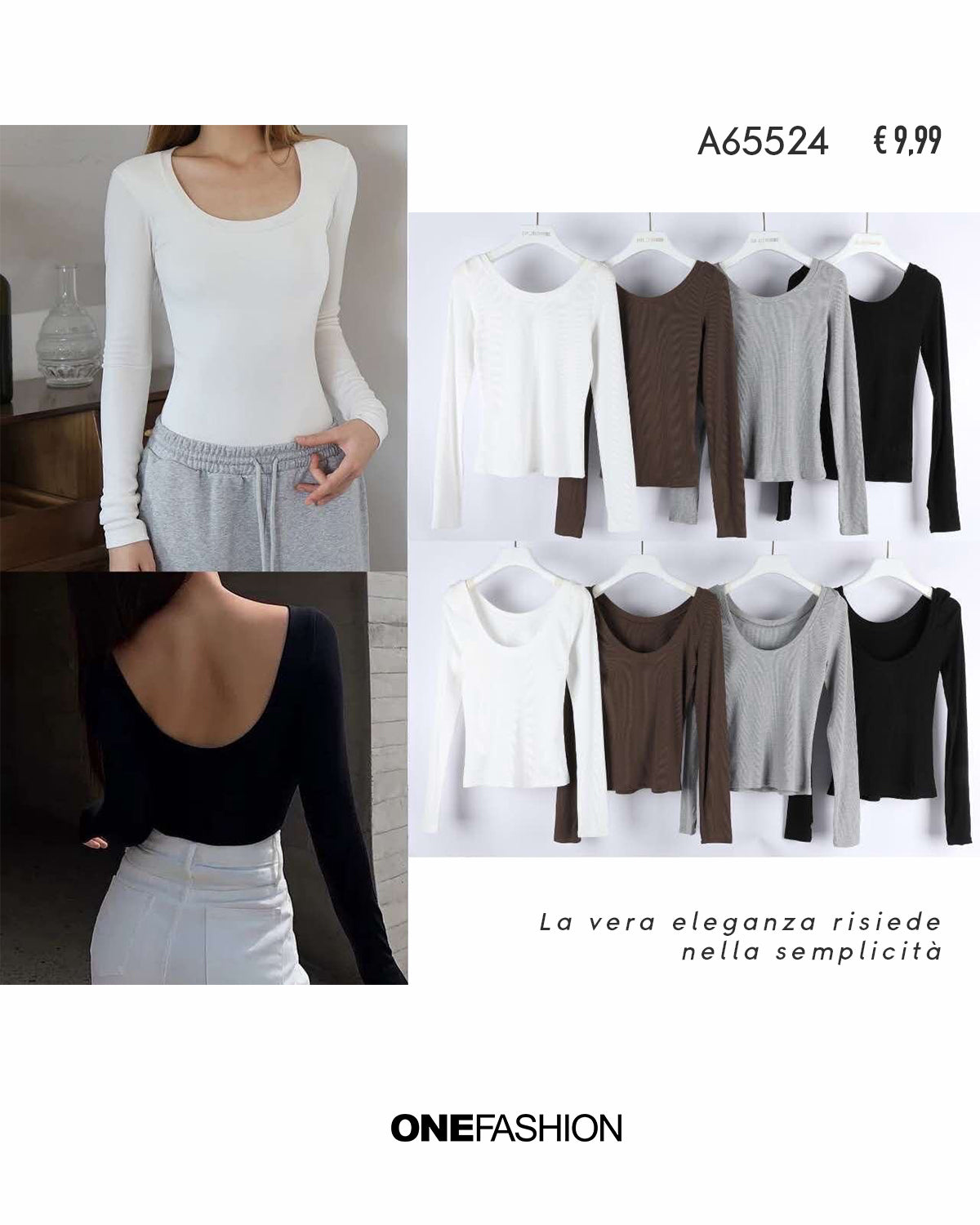 MAGLIA SCOLLO AMPIO FRONTE/RETRO
