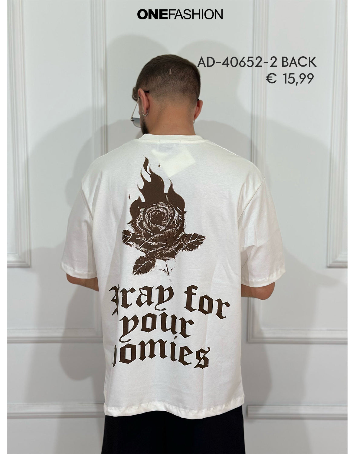 T-SHIRT UOMO “PRAY FOR YOUR HOMIES” STAMPA ICONICA