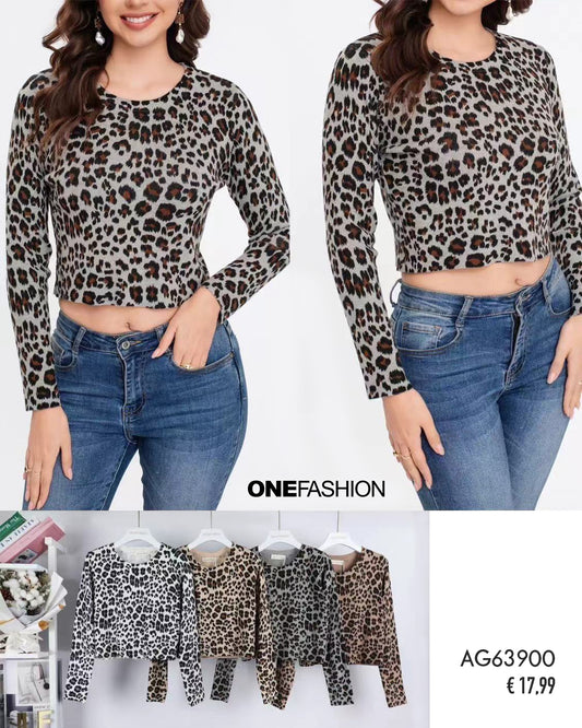 CROP TOP LEOPARDATO