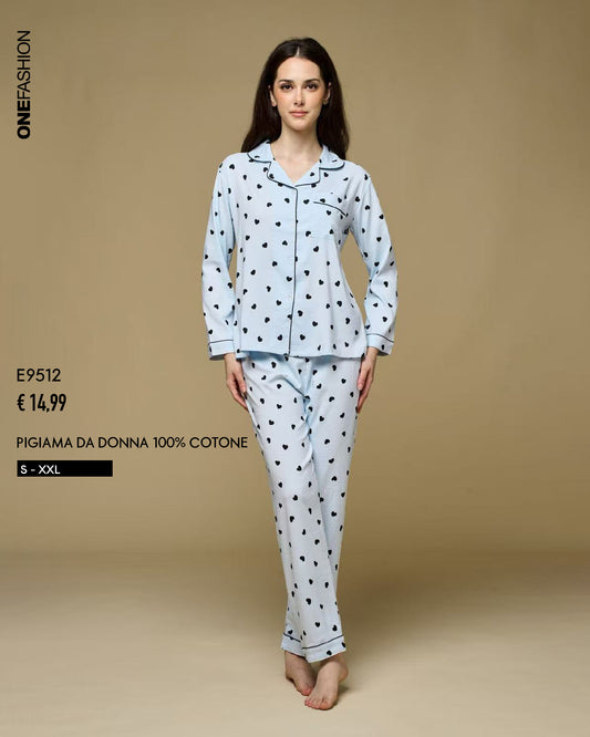 PIGIAMA DONNA FANTASIA CUORI