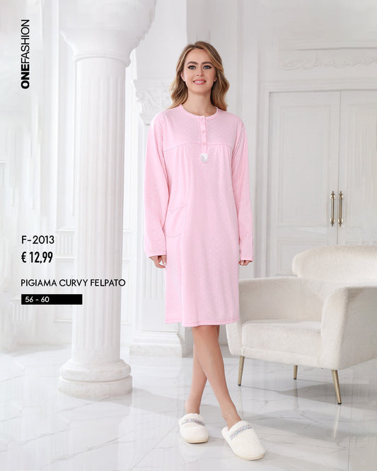 PIGIAMA CURVY FELPATO CLASSICO