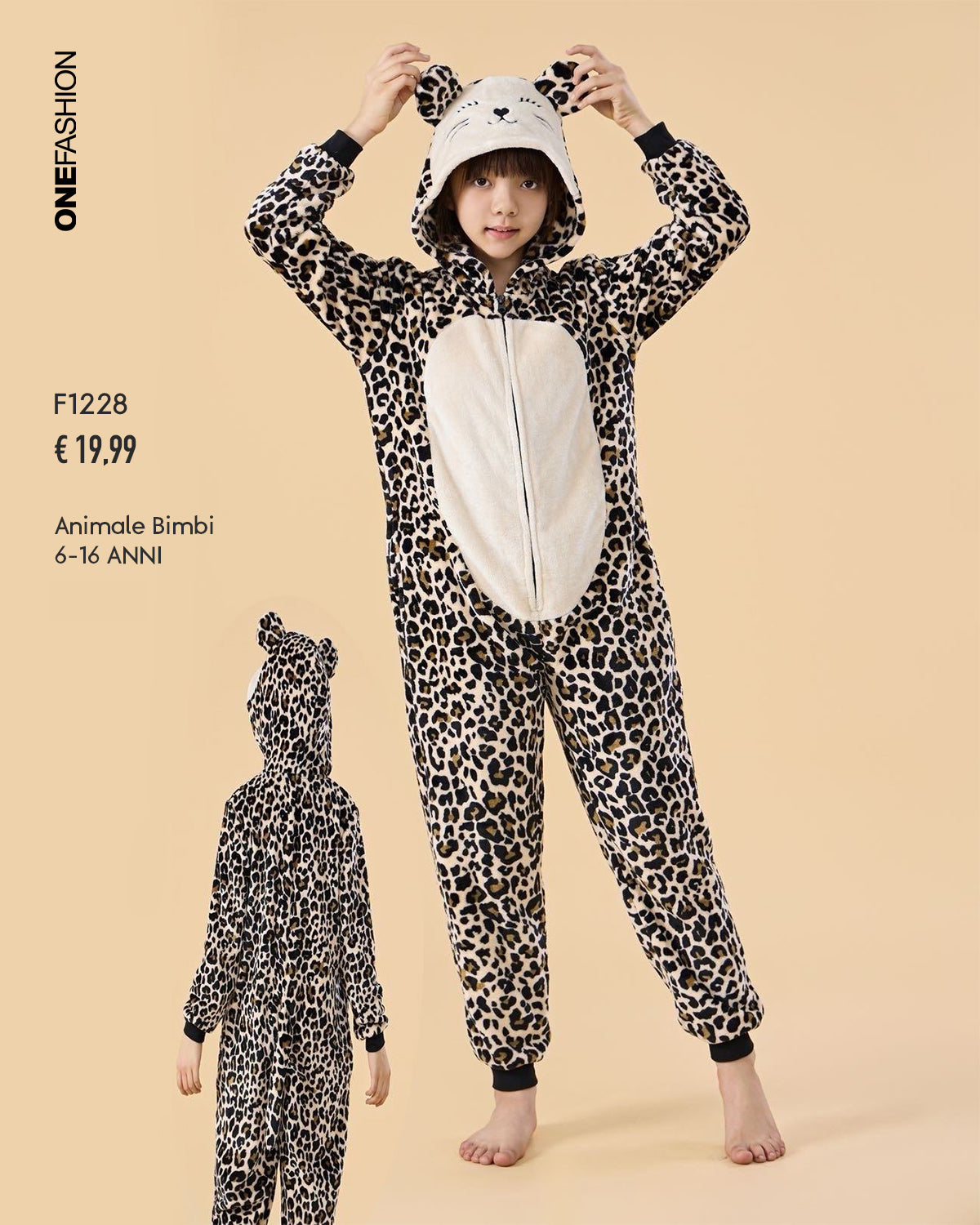 TUTA ANIMALE BAMBINO LEOPARDO