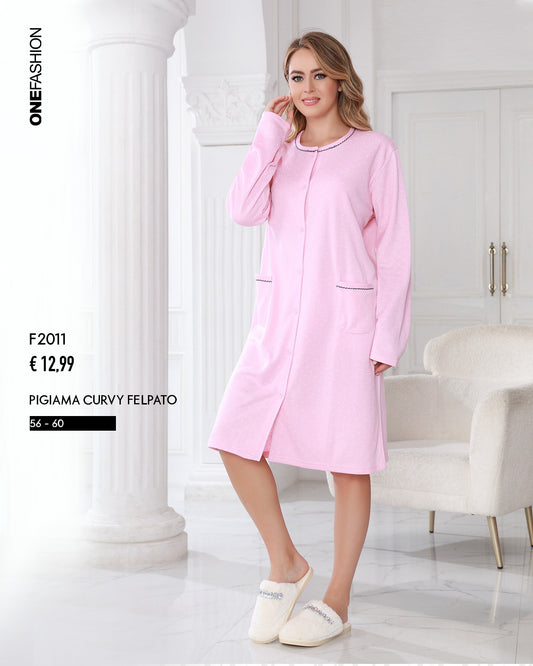 PIGIAMA CURVY FELPATO CON ZIP