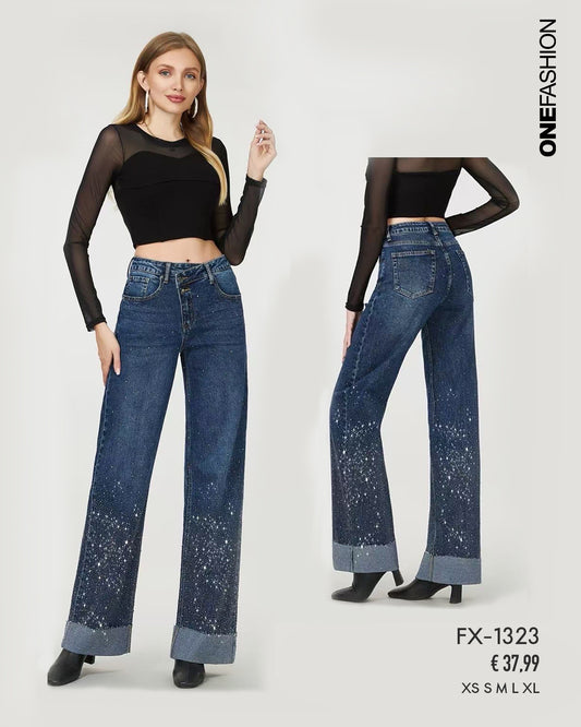 JEANS CON STRASS