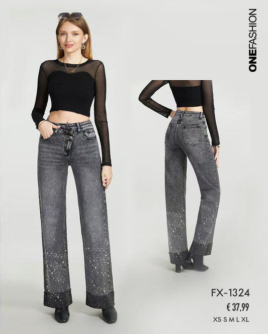 JEANS CON STRASS