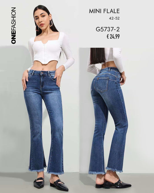 JEANS MINI FLARE CLEAN