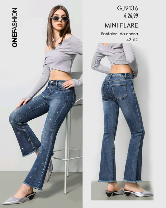 MINI FLARE MIX JEANS