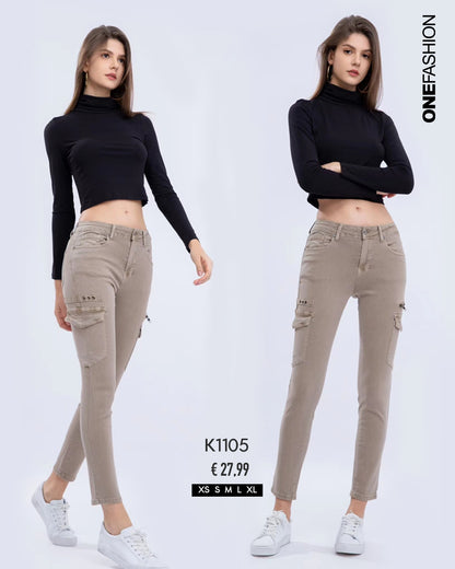 JEANS SKINNY CARGO STRETCH