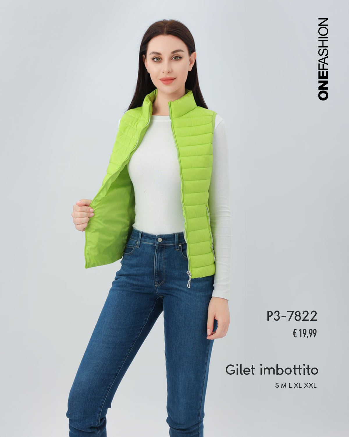 GILET LIME TRAPUNTATO