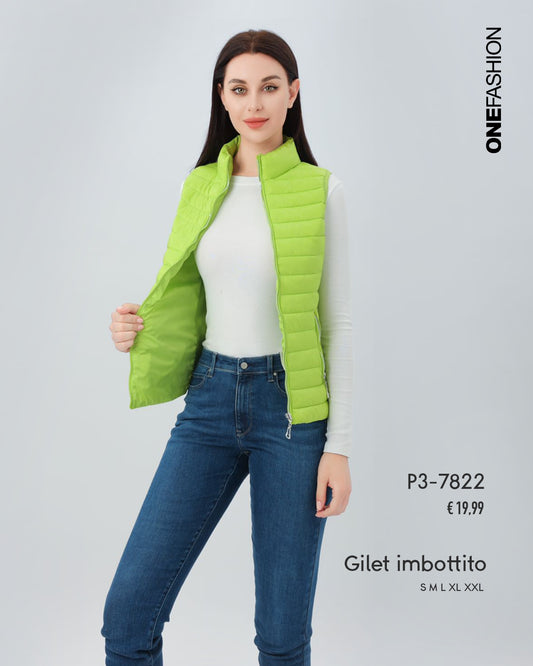GILET LIME TRAPUNTATO