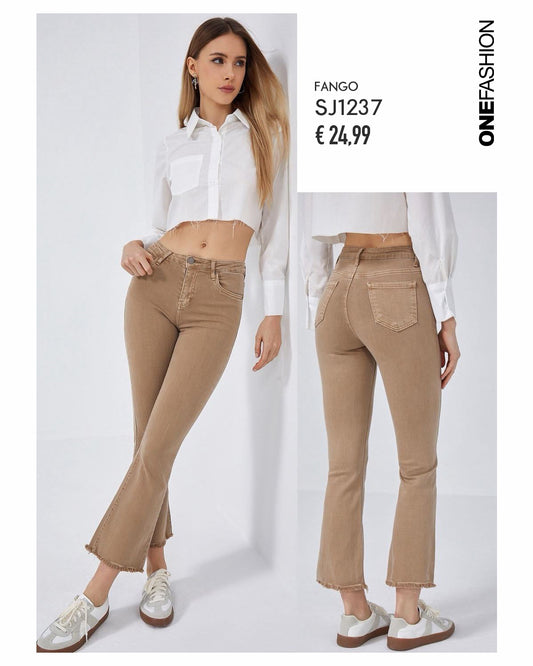 JEANS COLOR SABBIA