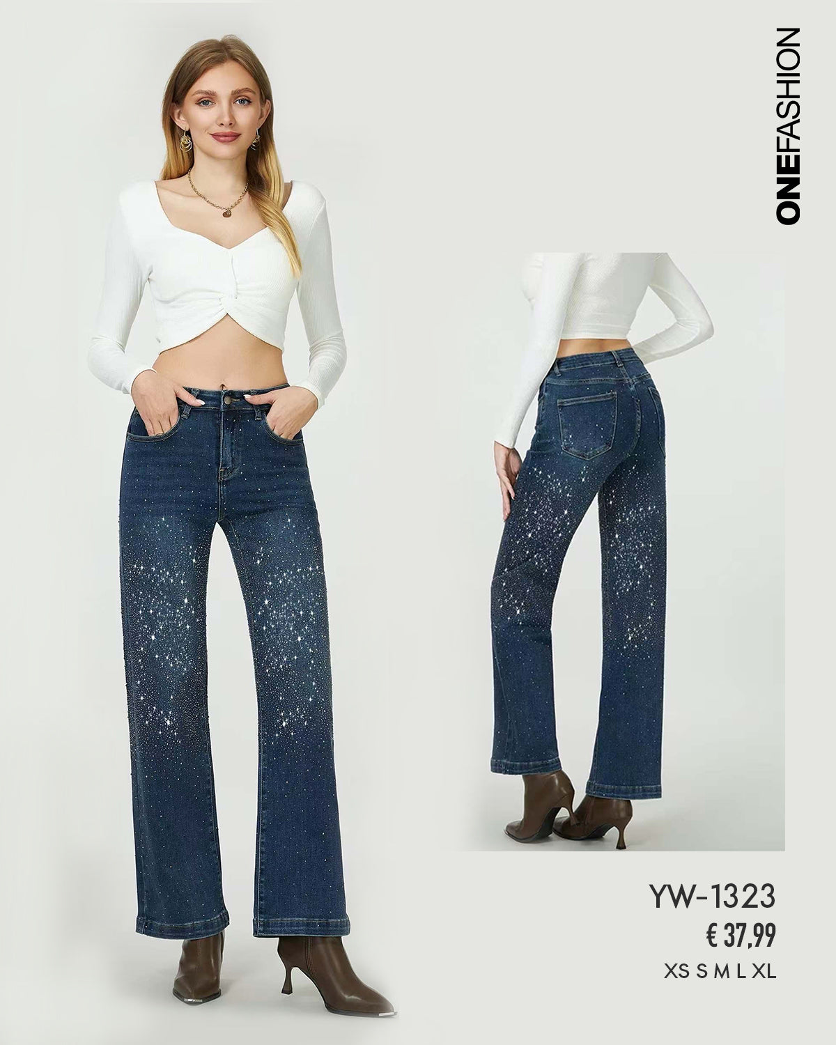 JEANS CON STRASS