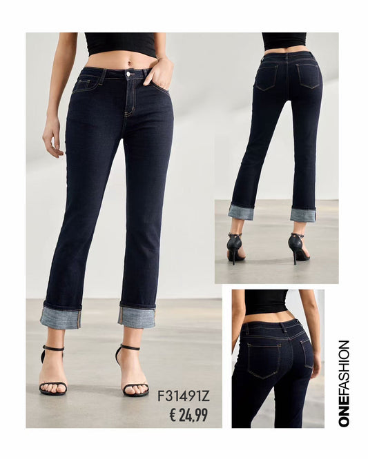 JEANS NERO CAVIGLIA