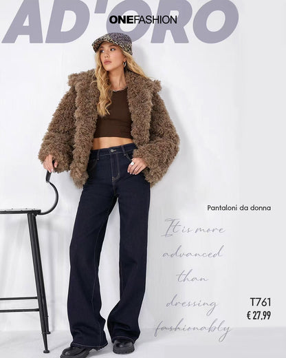 JEANS AD'ORO OVERSIZE SCURO